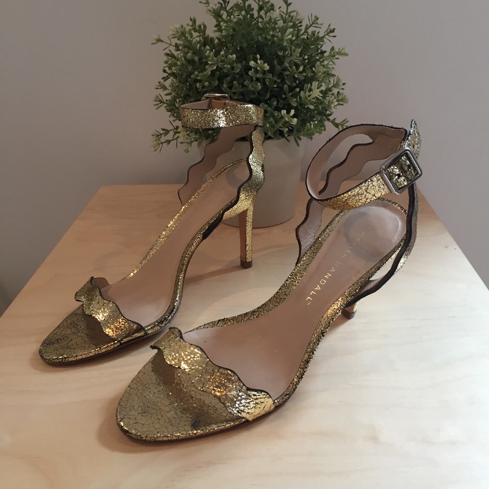 ▫️Loeffler Randall▫️ Gold Amelia Heels - Picture 3 of 7